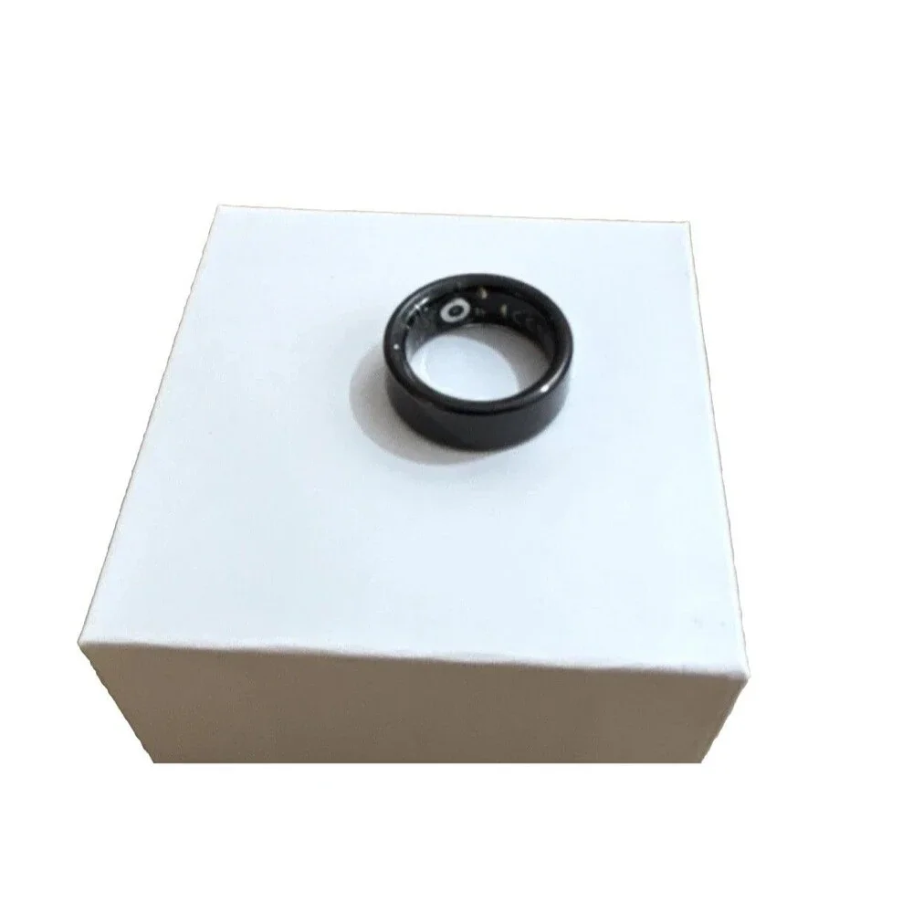 Smart Ring Activity Tracker Black for Finger with Charging Cable, Batteries, Box